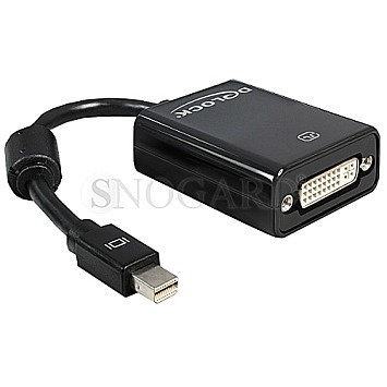 DeLOCK 65098 Adapter mini Displayport -> DV I(24+5) Stecker/Buchse 10cm schwarz
