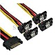 Inline Y-Stromkabel Netz Splitter 4x S-ATA gewinkelt