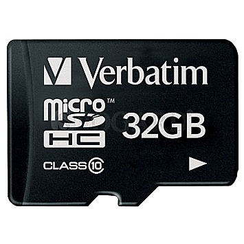 32GB Verbatim 44013 microSDHC Class 10 schwarz