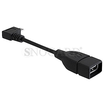 DeLock 83104 Adapterkabel USB micro-B Stecker gewinkelt > USB 2.0-A Buchse OTG 1