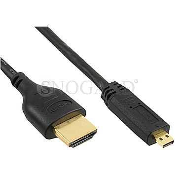 InLine 17001D HDMI/microHDMI 1m with Ethernet schwarz