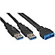 InLine 33447I USB 3.0 Adapter, Stecker A auf Buchse A