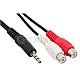 InLine 89941 Cinch-Kabel 2m 2xBuchse/3.5mm Klinke