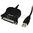 LogiLink UA0054A USB / D-Sub DB-25 Parallel Adapter 1.8m Kabel schwarz
