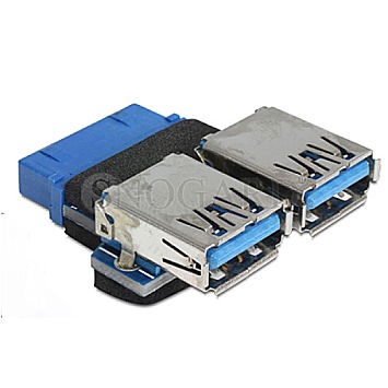 DeLock 65324  USB 3.0 Adapter, 2x Buchse A auf Pfostenanschluss 5cm