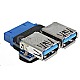 DeLOCK 65324 USB 3.0 Adapter 2x Buchse Typ-A auf Pfostenanschluss 5cm