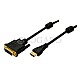 LogiLink CH0015 HDMI-DVI-D Kabel 5m schwarz
