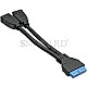 InLine 33445I 2x Buchse A auf Pfostenanschluss USB 3.0 Adapterkabel (19-polig)