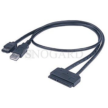 Akasa AK-CBSA03-80BK SATA auf USB/eSATA Y-Kabel