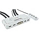 KVM Switch - 4-fach - DVI-D - USB - mit Audio - integr. Kabel
