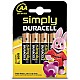 Duracell Simply MN1500 Mignon 4er Pack