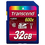 32GB Transcend TS32GSDHC10U1 SDHC Class 10 UHS-1 blau