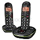 Doro PhoneEasy 105w Duo DECT Anrufbeantworter schwarz