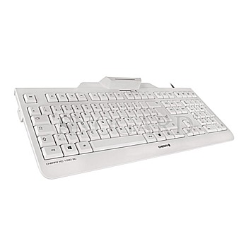 CHERRY KC 1000 SC - Tastatur weiß/grau Security mit Smartcard Terminal -  bei