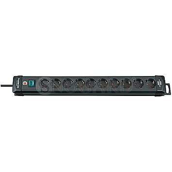 Brennenstuhl Premium-Line Steckdosenleiste 10-fach 3 m H05VV-F 3G1, 5, schwarz