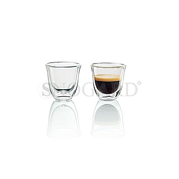 DeLonghi 5513214591 Doppelwandiges Thermoglas Espresso, 2-er Set