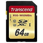 64GB Transcend SDXC UHS-I U3 Speicherkarte (95 MB/s Lesen)