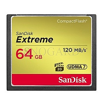 64GB SanDisk CompactFlash Card (CF) Extreme 120MB/s