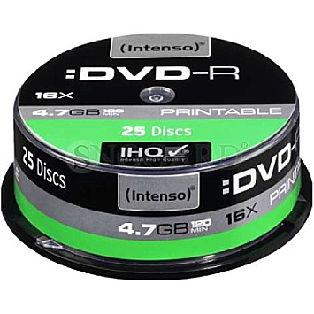 Intenso DVD-R 4.7GB 16x 25er Spindel printable