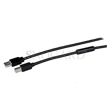 StarTech 15m aktives USB 2.0 A auf B Kabel schwarz