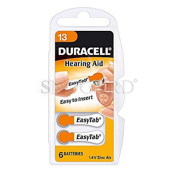 Duracell DA13, Zink-Luft, 1.4V, 6er-Pack