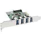 InLine 4xUSB 3.0 Controller PCI Low-Profile Slotblech