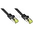 Good Connections RNS-RJ45 Patchkabel S/FTP (PiMF), m.CAT7 Rohkabel 15m schwarz