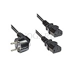 Good Connections 1.7m Y-Netzkabel schwarz