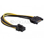 DeLock Kabel Power SATA 15 Pin > 6 Pin PCI Express