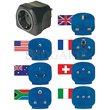 Brennenstuhl 1508160 Adapter Reise-Set 7 Stecker 10 A Sicherung