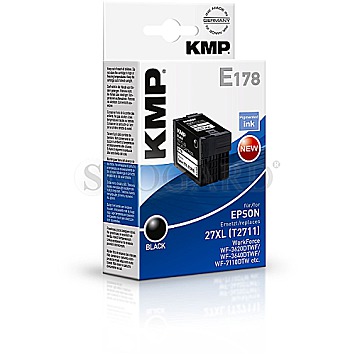 KMP E178 Epson 27XL (T2711) Schwarz Pigment