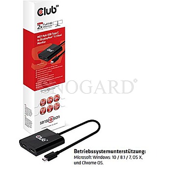 Club3D CSV-1545 USB 3.1 Typ C > 2x DP 1.2