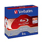 Verbatim BD-RE DL 50GB 2x, 5er Jewelcase