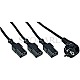 InLine 16653F 2m Netz-Y-Kabel SchuKo