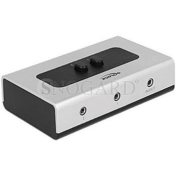 DeLOCK 2-Port Switch Stereo Jack 3.5mm