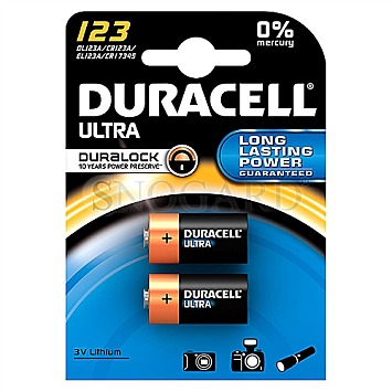 Duracell Ultra M3 CR123A Lithium 3V 2er-Pack