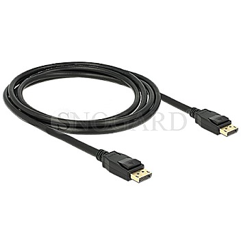 DeLOCK 83806 Displayport 1.2 Kabel 4K 2m schwarz