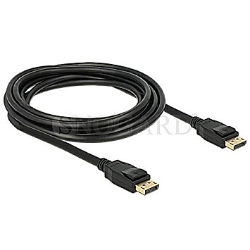 DeLOCK 83807 Displayport 1.2 Kabel 4K 3m schwarz