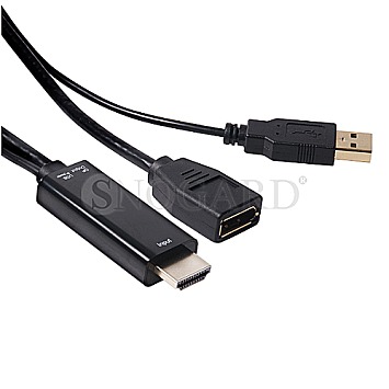 Club 3D Adapter HDMI>DP 4K 18cm schwarz