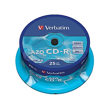 Verbatim CD-R AZO Crystal 52x Speed 25er Spindel