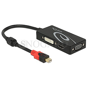 DeLOCK Adapter mini Displayport 1.2 Stecker > VGA / HDMI / DVI Buchse 4K Passiv