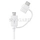 Samsung Datenkabel Micro-USB zu USB-A inkl. USB Typ-C Adapter white