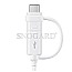 Samsung Datenkabel Micro-USB zu USB-A inkl. USB Typ-C Adapter white