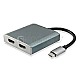 Equip Adapter USB 3.0 Type-C Stecker -> 2x HDMI Buchse 15cm