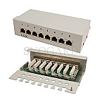 LogiLink NP0016A Patchpanel 8-Port CAT 6 grau