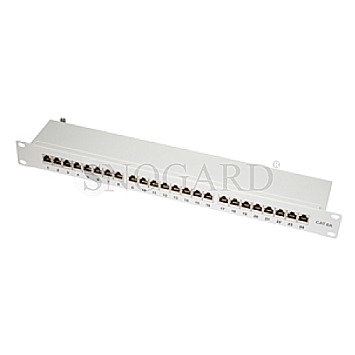 LogiLink NP0060 Patchpanel 24-Port CAT 6A grau