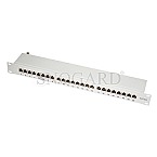 LogiLink NP0060 Patchpanel 24-Port CAT 6A grau