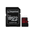 32GB Kingston Canvas React microSDHC Kit UHS-I U3 A1 Class 10