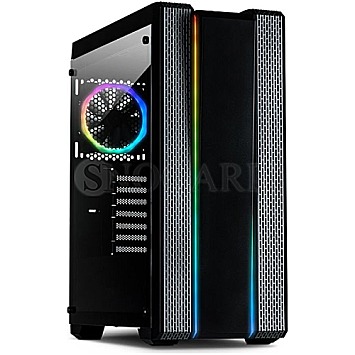 Inter-Tech S-3901 Impulse RGB Tempered Glass Black