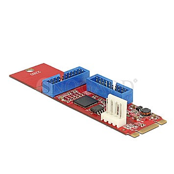 DeLOCK 62843 Converter M2 Key B+M male > 2x USB 3.0 Pin Header